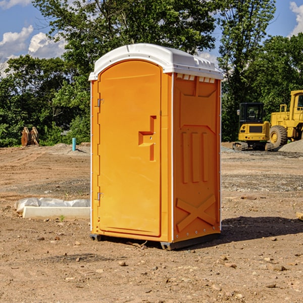 how often are the porta potties cleaned and serviced during a rental period in Foster